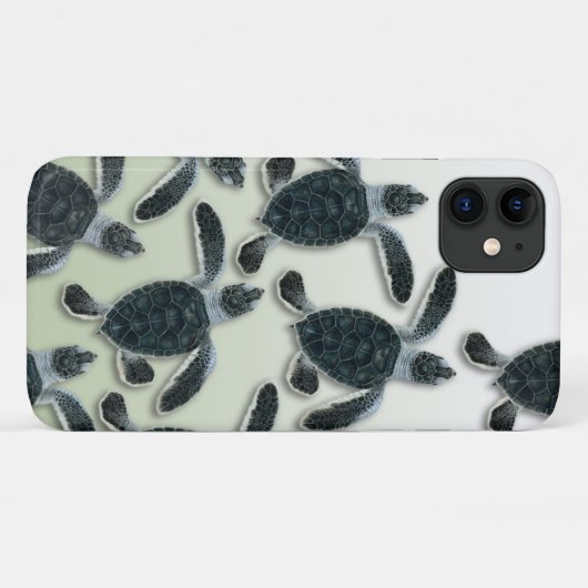 Green Turtle iPhone Case (Achterkant (horizontaal))