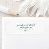 Green Typography Return Address Label (Insitu)