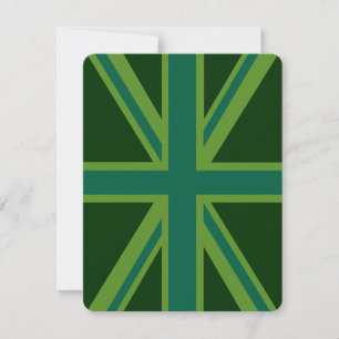 Green Union Jack Flag Decor