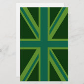 Green Union Jack Flag Decor (Voorkant / Achterkant)