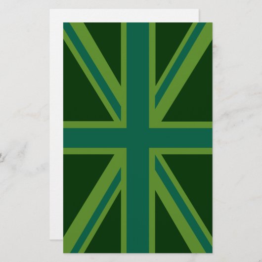 Green Union Jack Flag Decor (Voorkant / Achterkant)