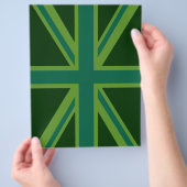 Green Union Jack Flag Decor Flyer (Hand)