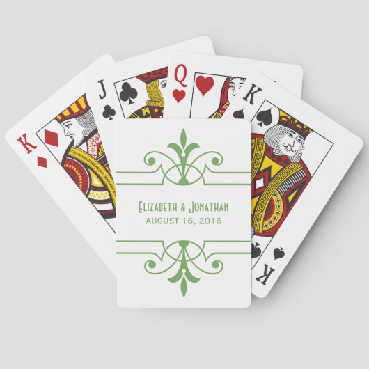 Green v2 Fancy Cartes de Jeu Ornementales (dos)