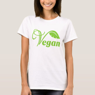 Green vegan logo t-shirt