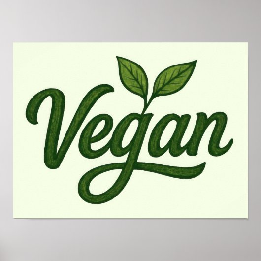 Green Vegan Poster (Voorkant)