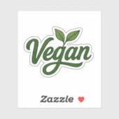 Green Vegan Sticker (Vel)
