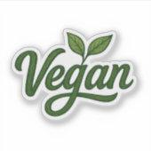 Green Vegan Sticker (Voorkant)