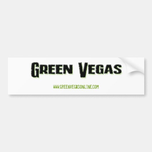 Green Vegas Bumpersticker (Voorkant)