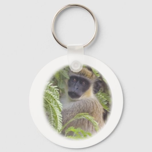 Green Vervet Monkey Sleutelhanger (Voorkant)