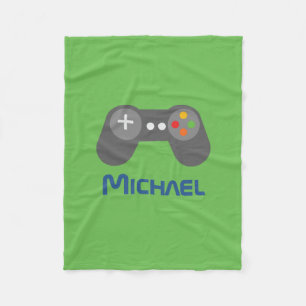 Green Video Game Controller Fleece Deken