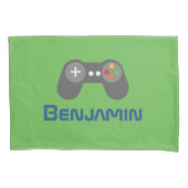 Green Video Game Controller Kussensloop (Voorkant)
