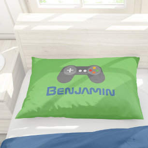 Green Video Game Controller Kussensloop