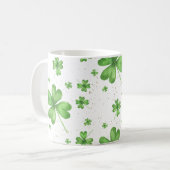Green Vier Leaf Clover Koffiemok (Voorkant links)