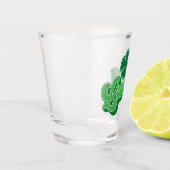 Green Vier Leaf Clover Lucky Shot Glass Shot Glas (Links)