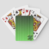 Green Vier Leaf Clover Pokerkaarten (Achterkant)