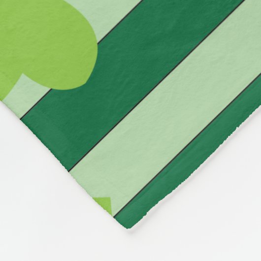 Green Vier Leaf Clover Shamrock St Patricks Day Fleece Deken (Hoek)