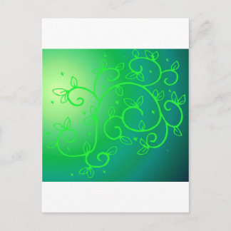 Green Vines Irish Luck Ireland Plant Flowers Art Briefkaart