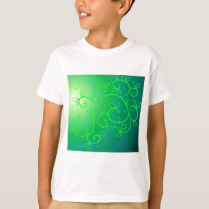 Green Vines Irish Luck Ireland Plant Flowers Art T-shirt