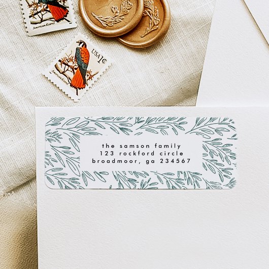 Green Vines Return-adres Etiket