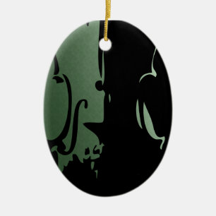 Green Violin Ornament