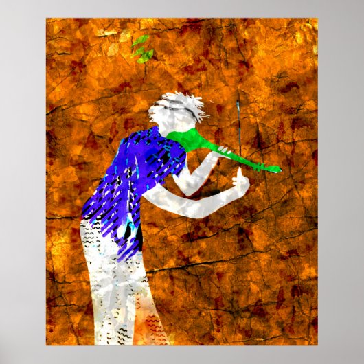 Green Violin Poster (Voorkant)