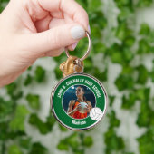Green Volleyball Player Photo Keepsake Sleutelhanger (Hand)