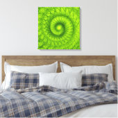 Green Vortex Canvas (Insitu (Slaapkamer))