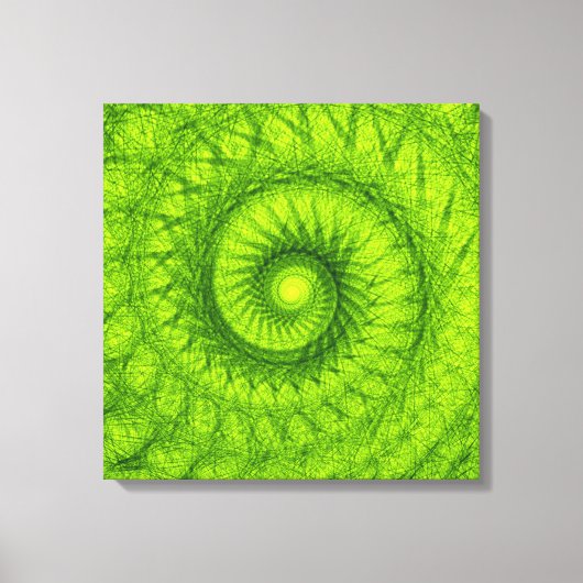 Green Vortex Canvas Afdruk (Voorkant)