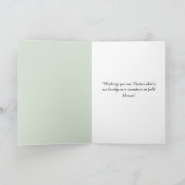 Green Watercolor Bunny Easter Holiday Card Bedankkaart (Binnen)