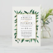 Green Watercolor Engagement Parties Invitations (Debout devant)