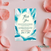 Green Watercolor Simple Wedding Bedankkaart