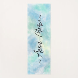 Green watercolor  yogamat