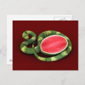Green Watermelon Snake Briefkaart (Voorkant / Achterkant)