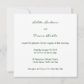 Green Waters Celtic Knotwork Faire-part de mariage (Dos)