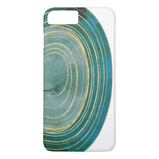 Green Waterverf Agate met Gold Accent Case-Mate iPhone Case (Achterkant)