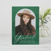 Green Waterverf Arch 7 Photo Collage Afstuderen Aankondiging (Staand voorkant)