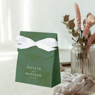 Green Waterverf Wedding Bedankdoosjes