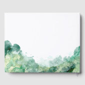 Green Waterverf Wedding Gastenboek (Achterkant)