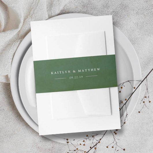 Green Waterverf Wedding Uitnodigingen Wikkel