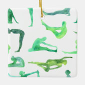 Green Waterverf Yoga Ornament (Voorkant)