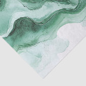 Green Wave Abstract Birthday Tissuepapier (Detail)