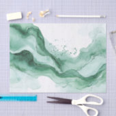 Green Wave Abstract Birthday Tissuepapier (Craft)