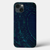 Green Wave Digital Abstract Case-Mate iPhone Case (Achterkant)