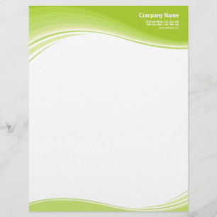 Green Waves letterhead Custom Briefhoofd