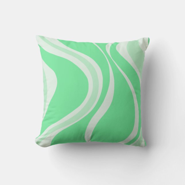 Green Waves Pillow Kussen (Voorkant)