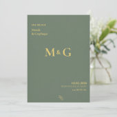 Green Wedding Invitations Art (Debout devant)