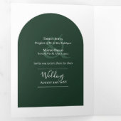GREEN Wedding Invite Program Menu RSVP Photo (Intérieur en premier)