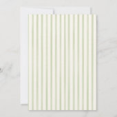 Green Wedding Striped Invitation  (Dos)