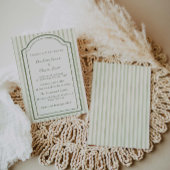 Green Wedding Striped Invitation