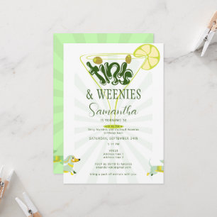 Green Weenies & Tinis Grappig Martini Verjaardagsf Kaart